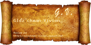 Glückman Vivien névjegykártya